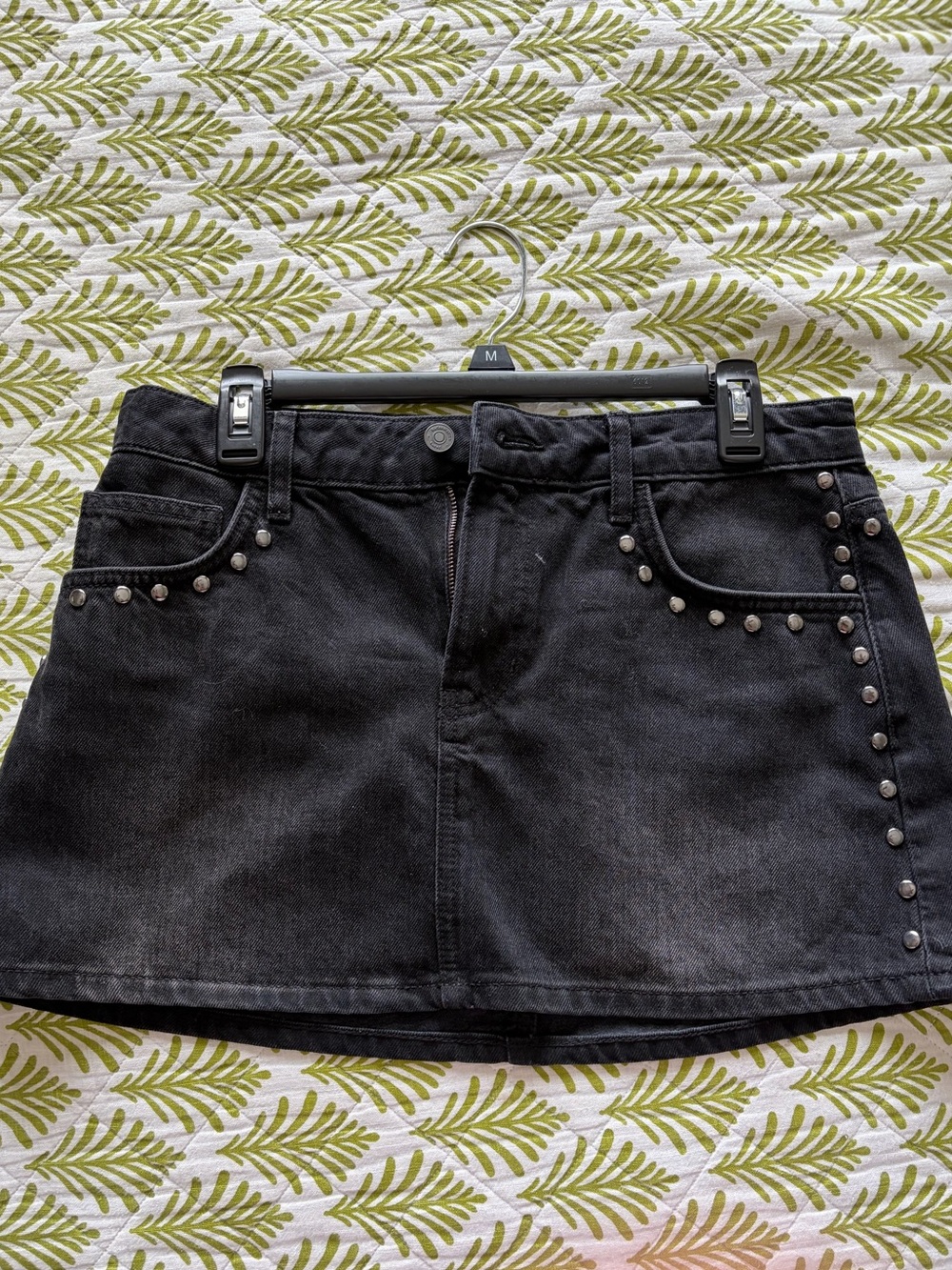 Reformation Hazel Studded Jean Skirt